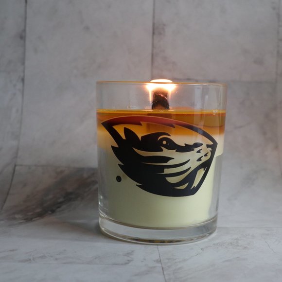 Color Changing! Oregon State Beavers NCAA ThermoH Logo Candle Sunkiss Unlimited - Picture 4 of 8